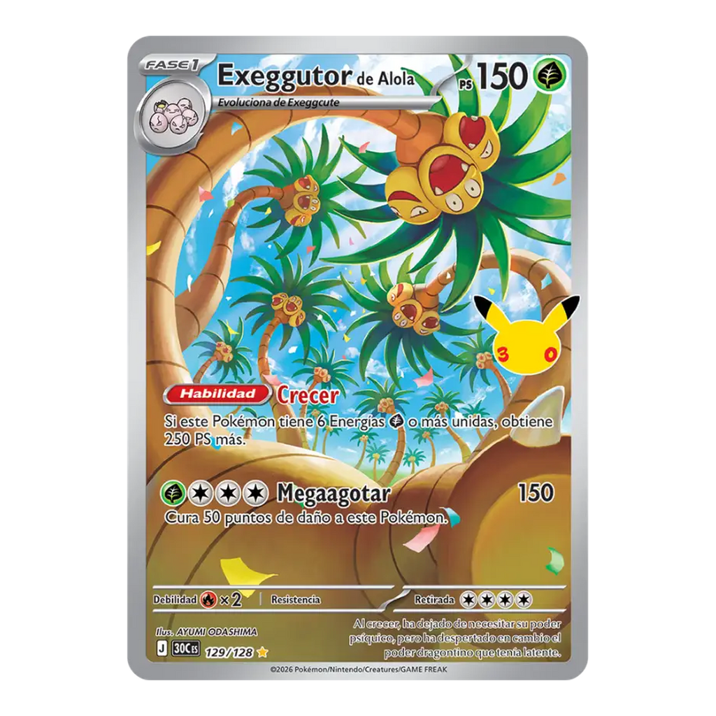 Exeggutor de Alola 30th Celebration 129 - Español