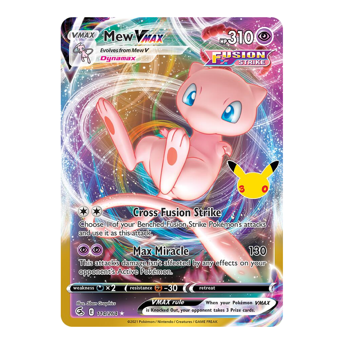 Mew VMAX 30th Celebration 114 - Inglés