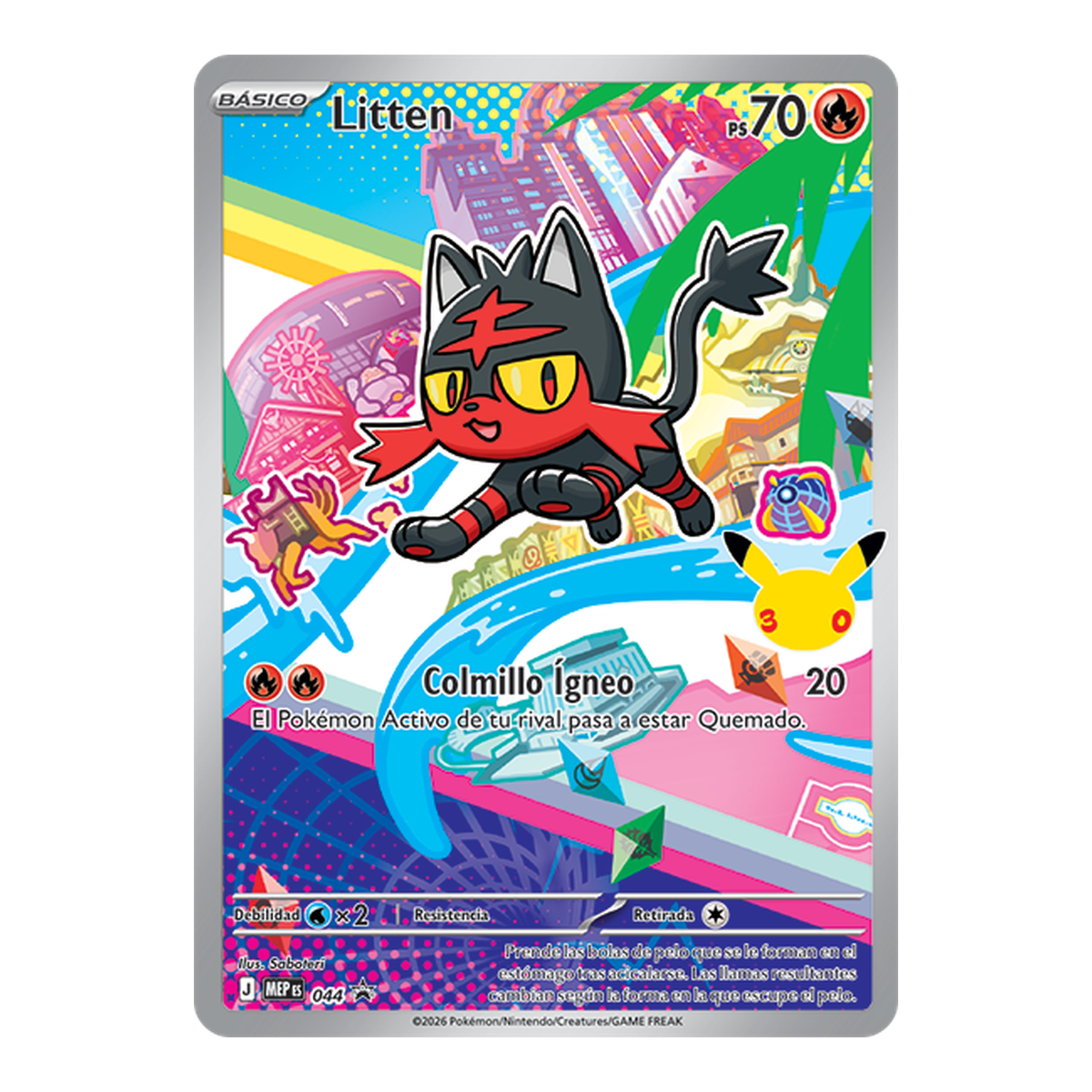 Pokémon Carta Litten First Partner - Español