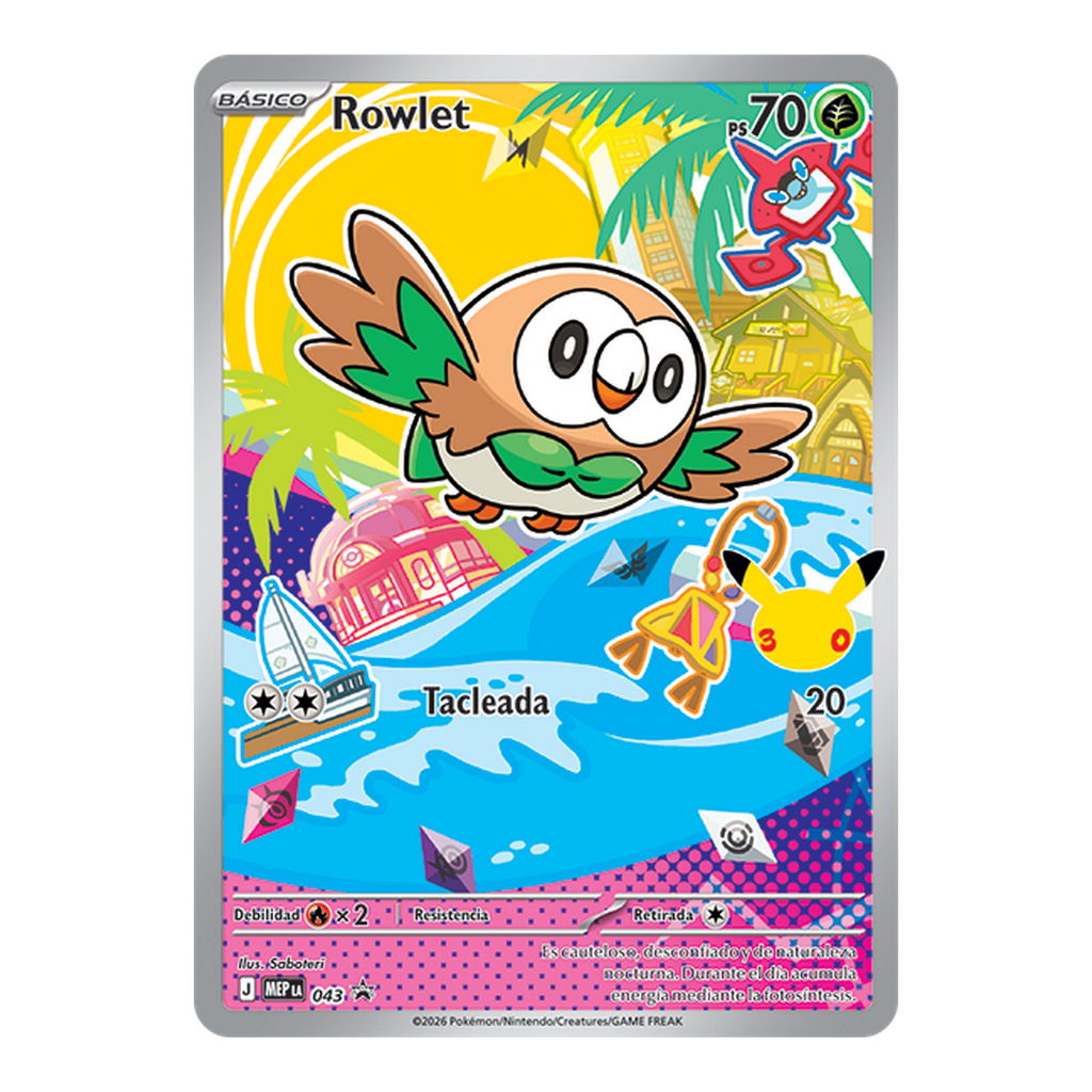 Pokémon Carta Rowlet First Partner - Español