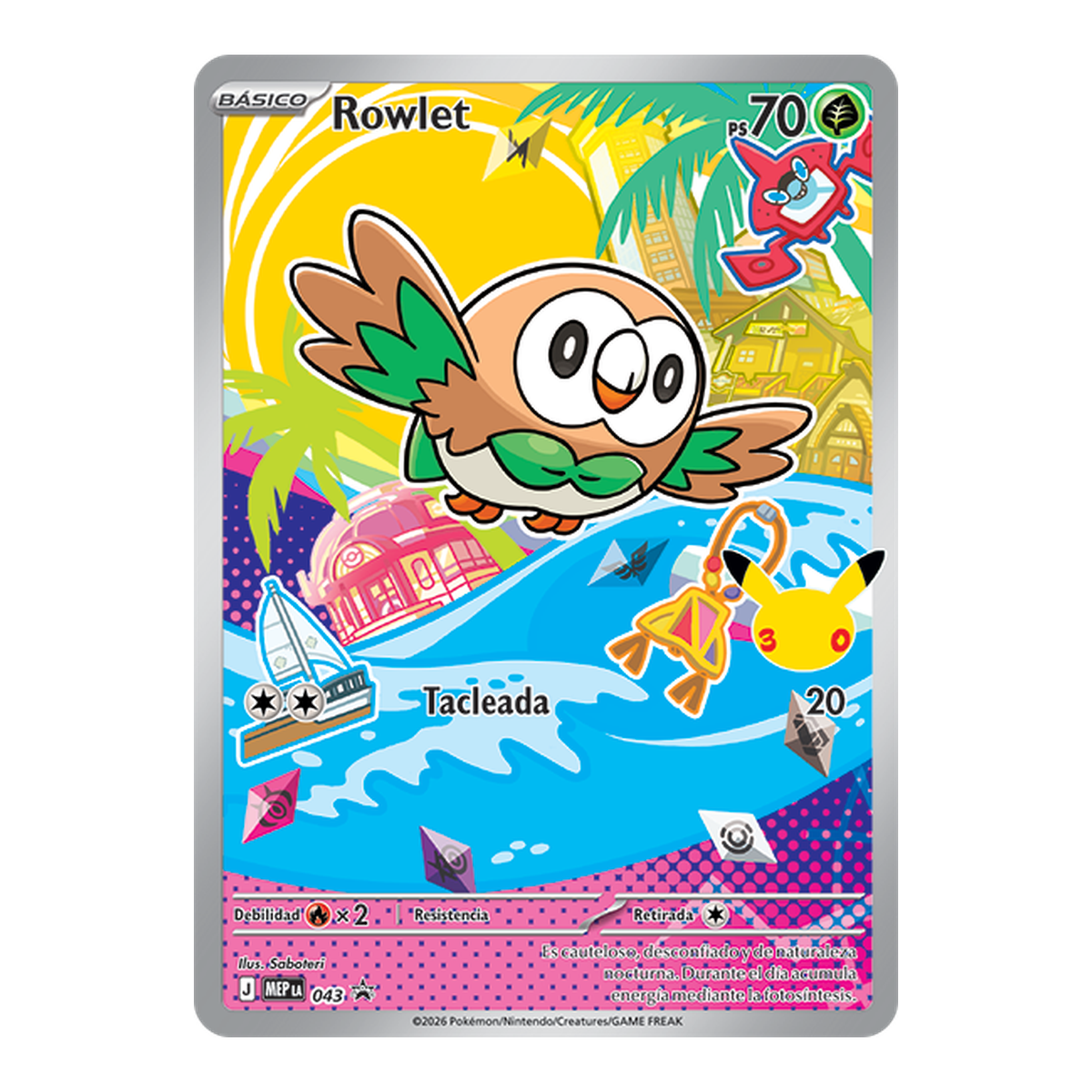 Pokémon Carta Rowlet First Partner - Español