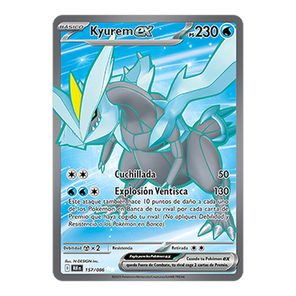 Kyurem EX Black Bolt 157 - Español