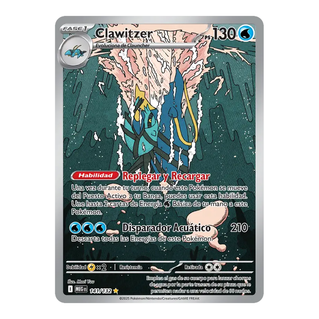 Carta Clawitzer Mega Evolution 141 - Español