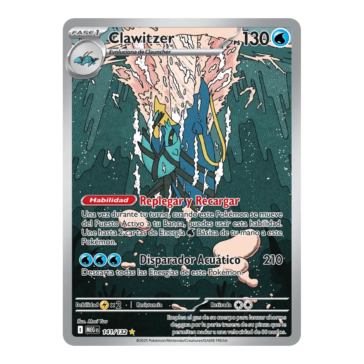 Carta Clawitzer Mega Evolution 141 - Español