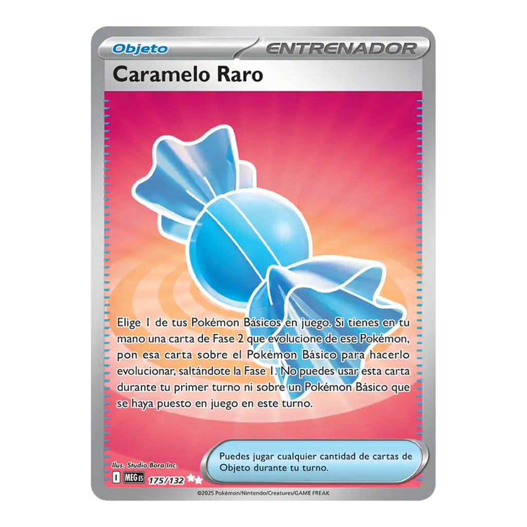 Pokémon Carta Caramelo Raro Mega Evolution 175 - Español