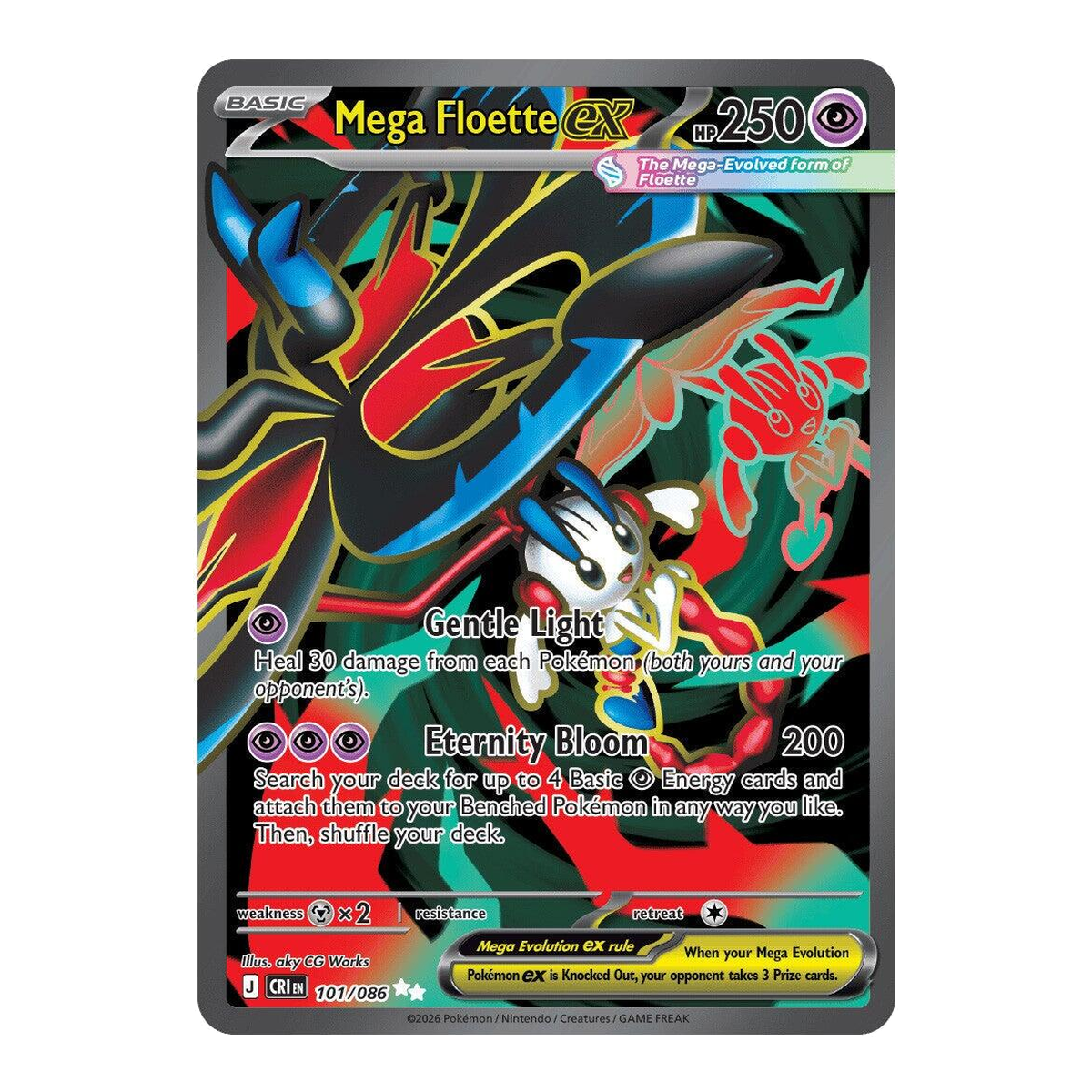 Mega Floette EX Chaos Rising 101 - Inglés