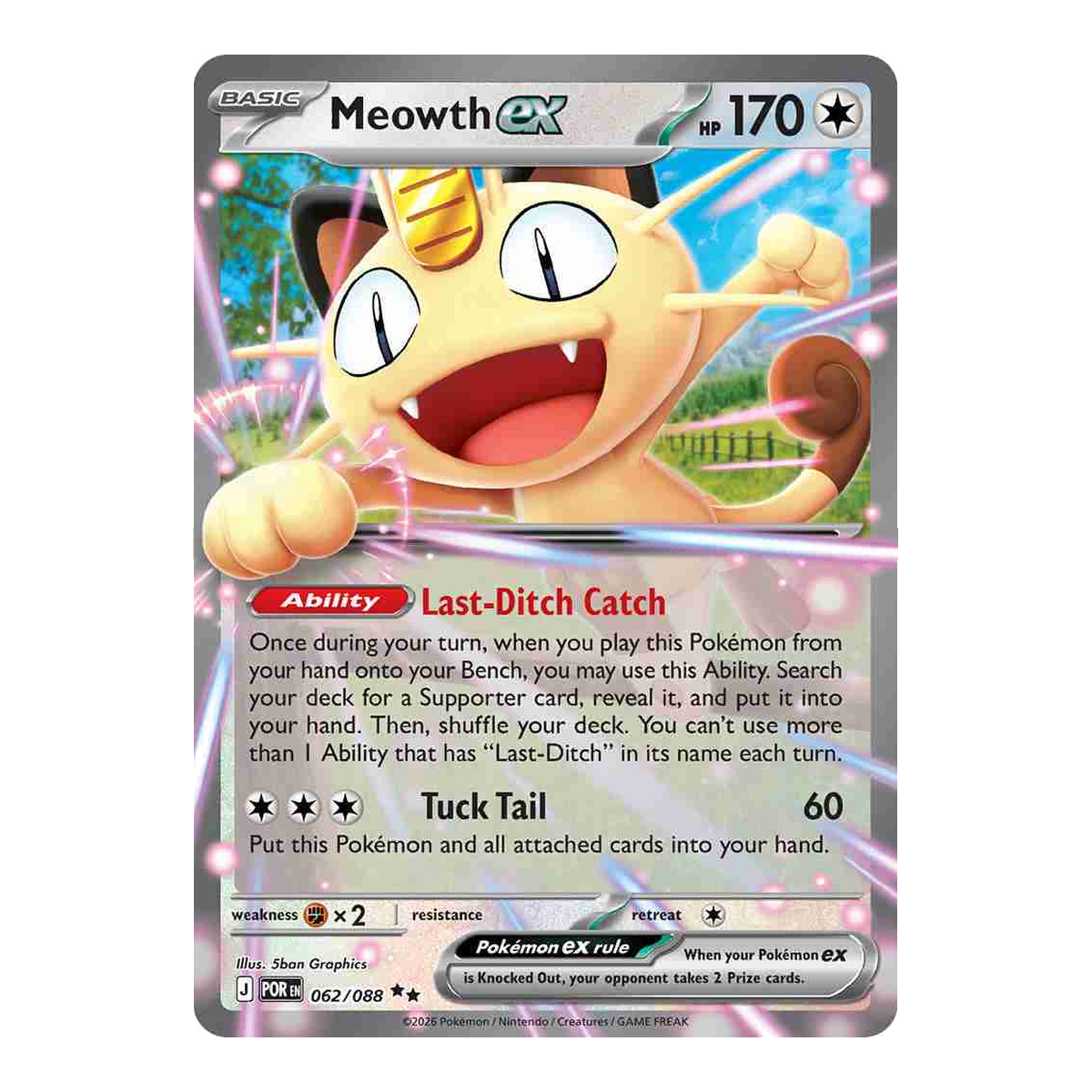 Meowth EX Perfect Order 062 - Inglés