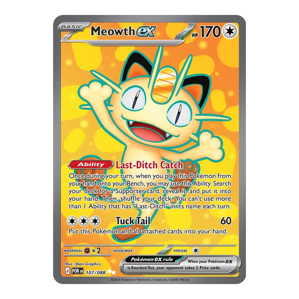 Meowth EX Perfect Order 107 - Inglés