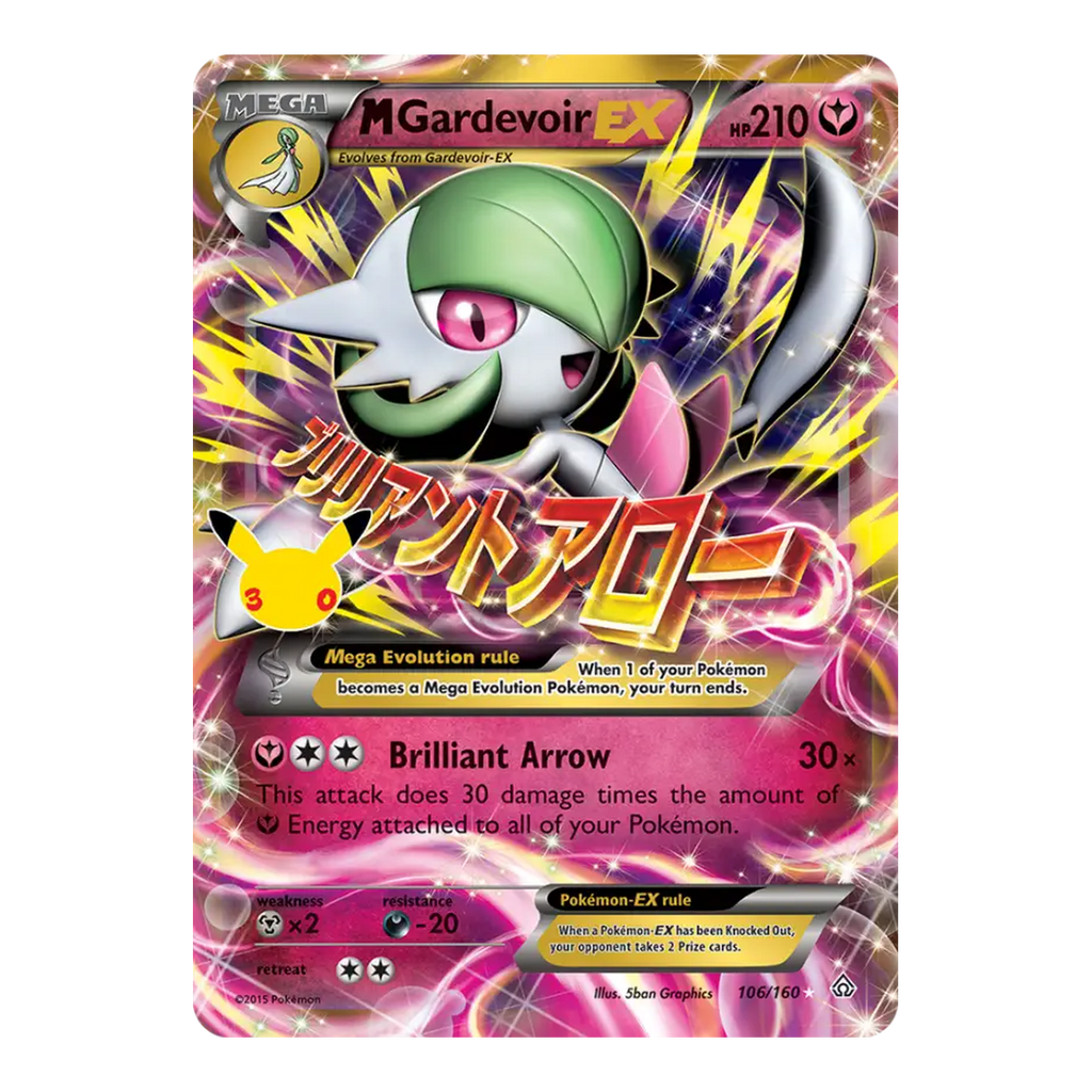 Carta Pokémon Mega Gardevoir EX 30th Celebration 106 en inglés
